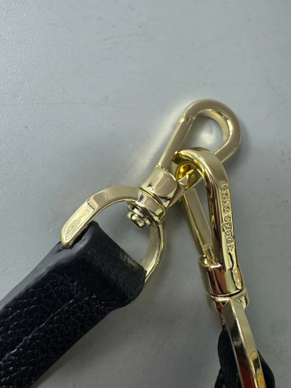 New Kate Spade Black Leather Adjustable Strap